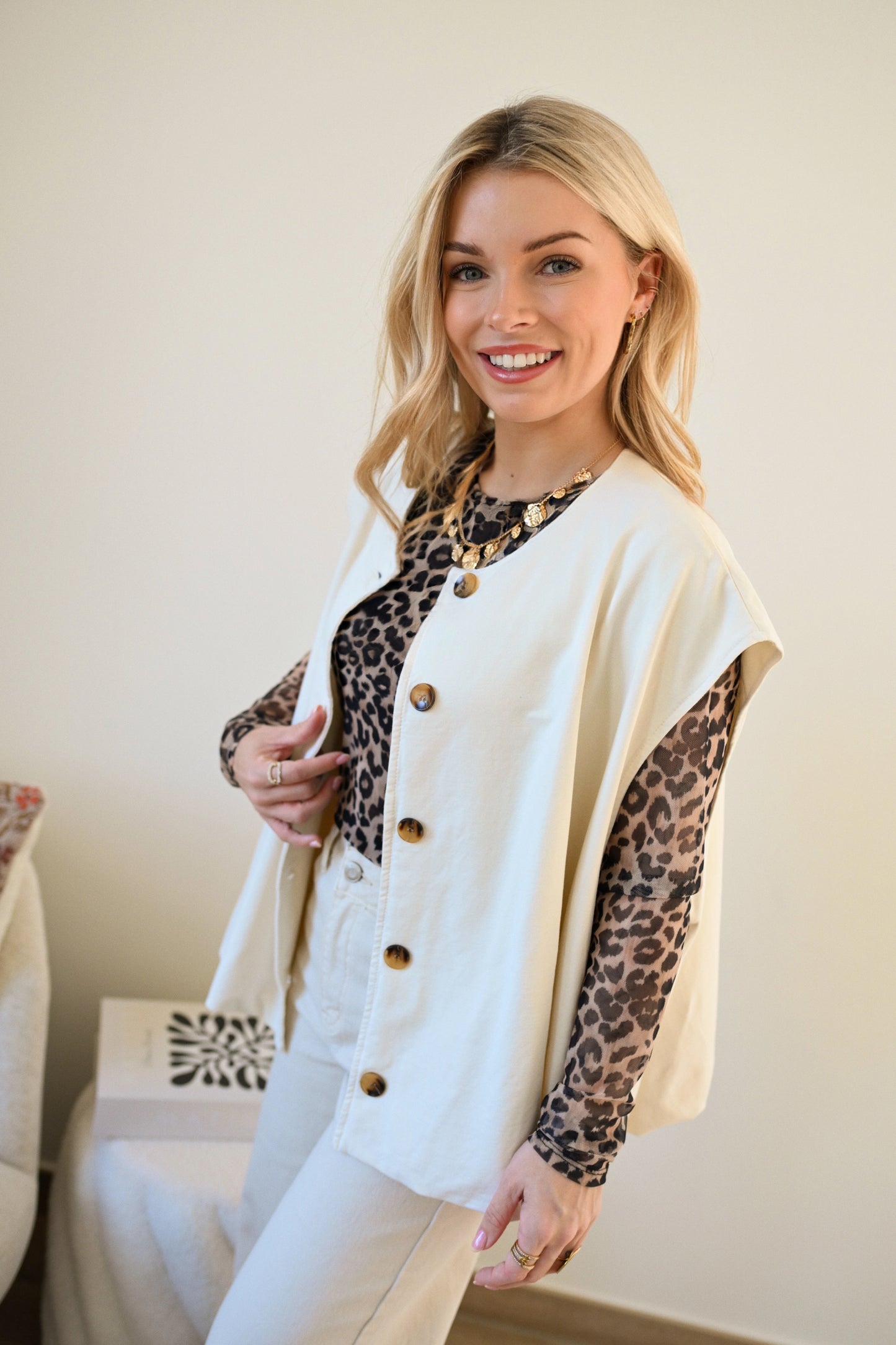 Balloon Gilet - Ecru