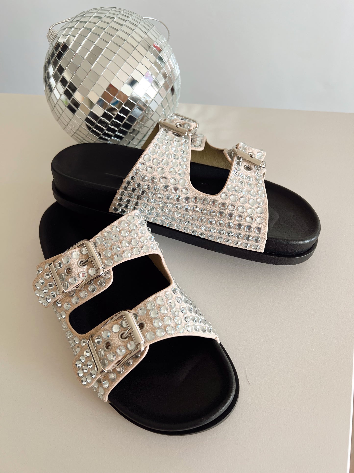 Sandalen Strass Gia Beige