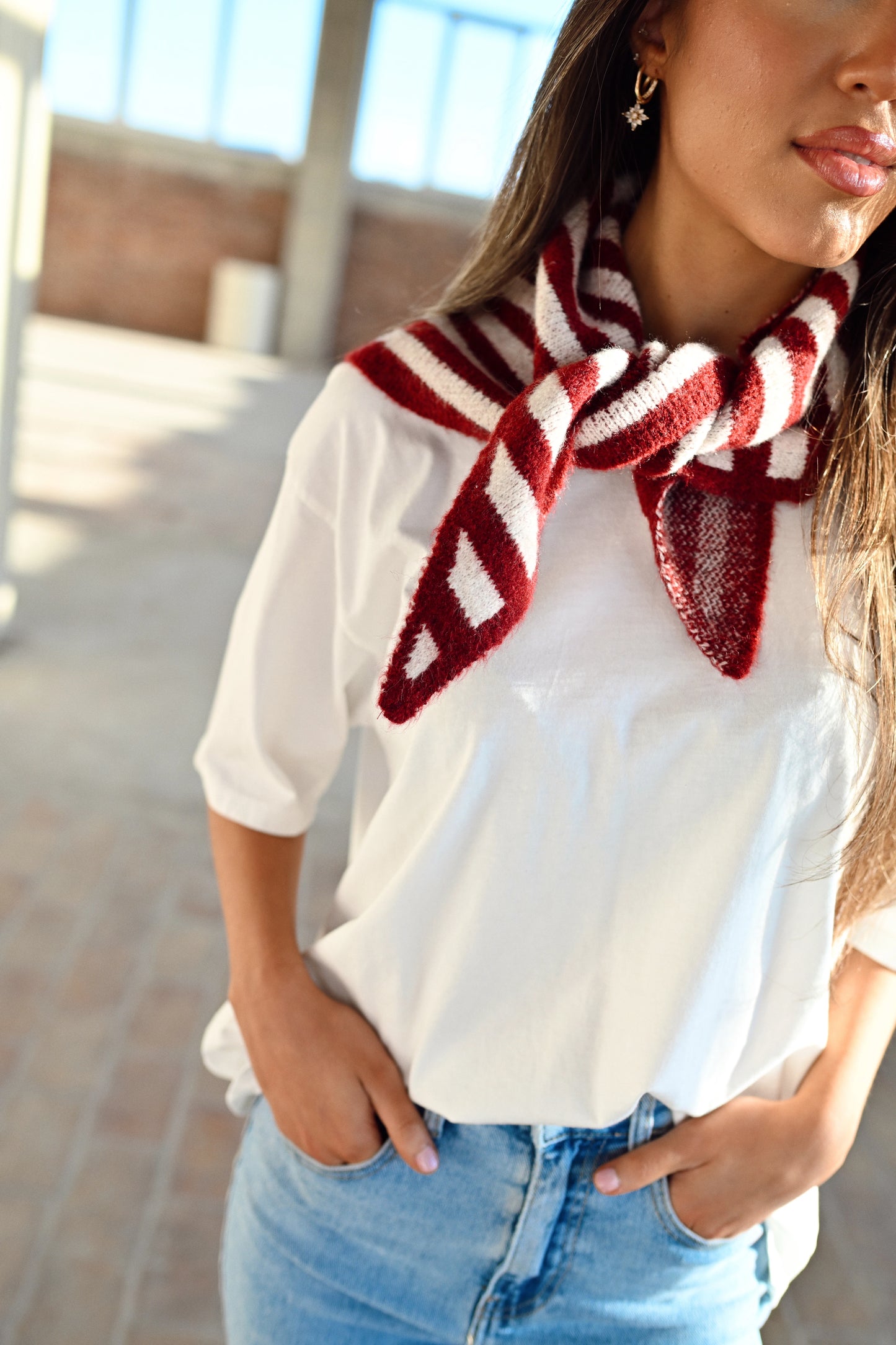 Wollen Sjaaltje Bordeaux (Last one!)