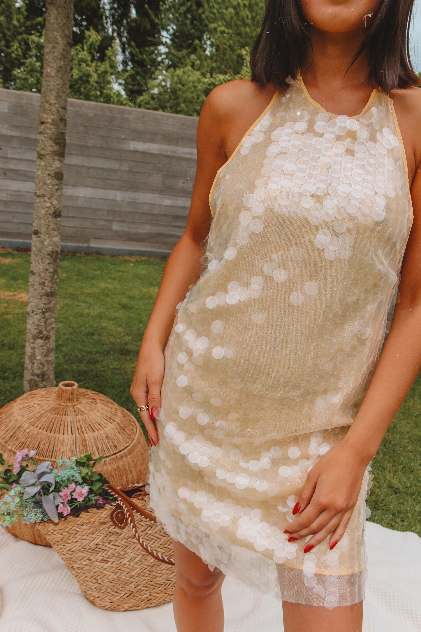 Sequin Dress Julia Yellow