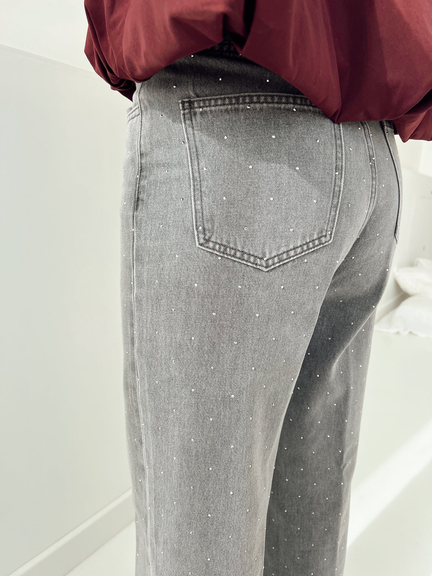 Alix Strass Jeans Grijs (Last one!)