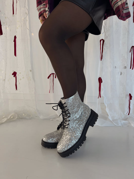 Glitter Boots Zilver