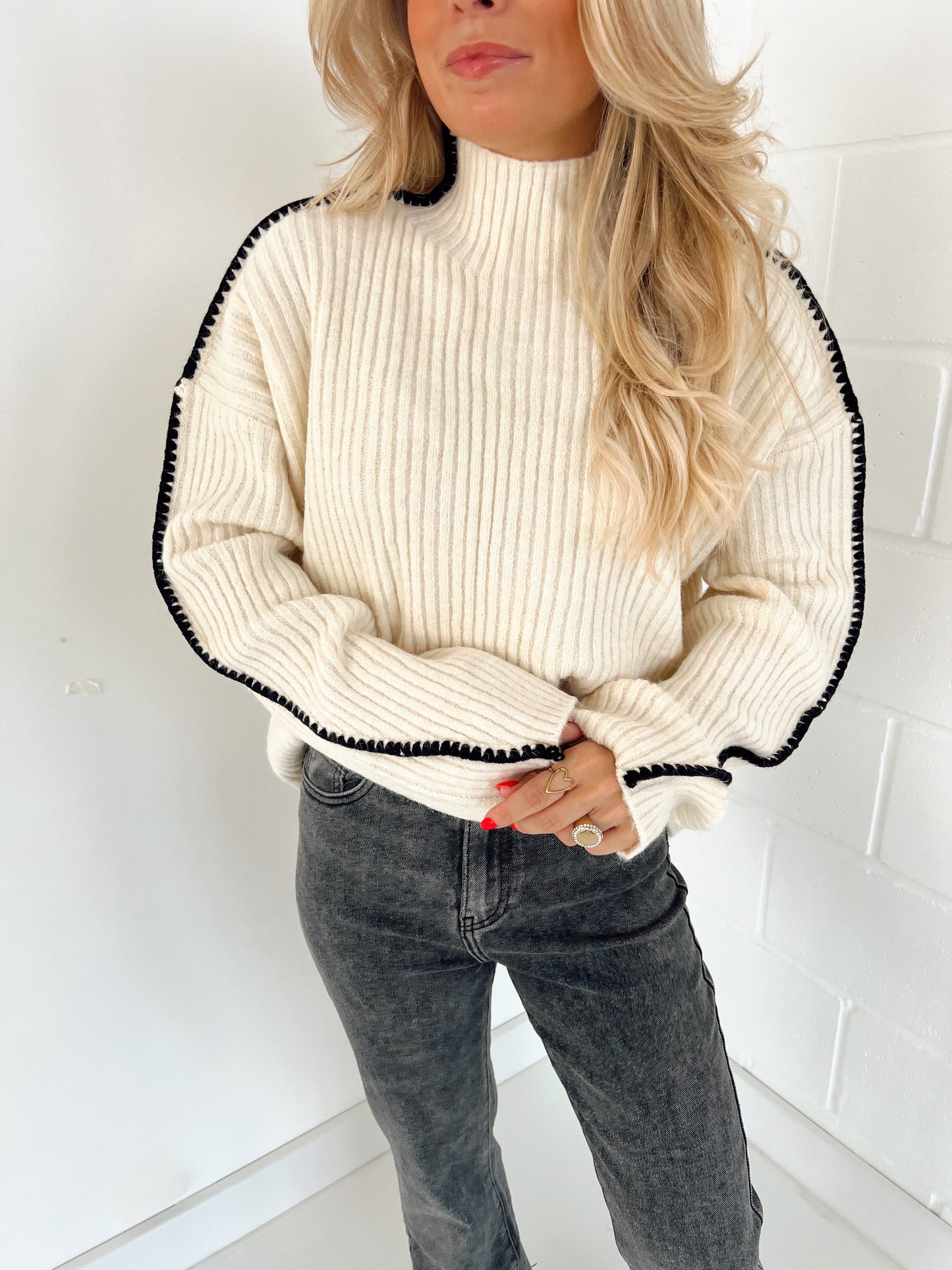 Straight Jeans Broek Donker Grijs