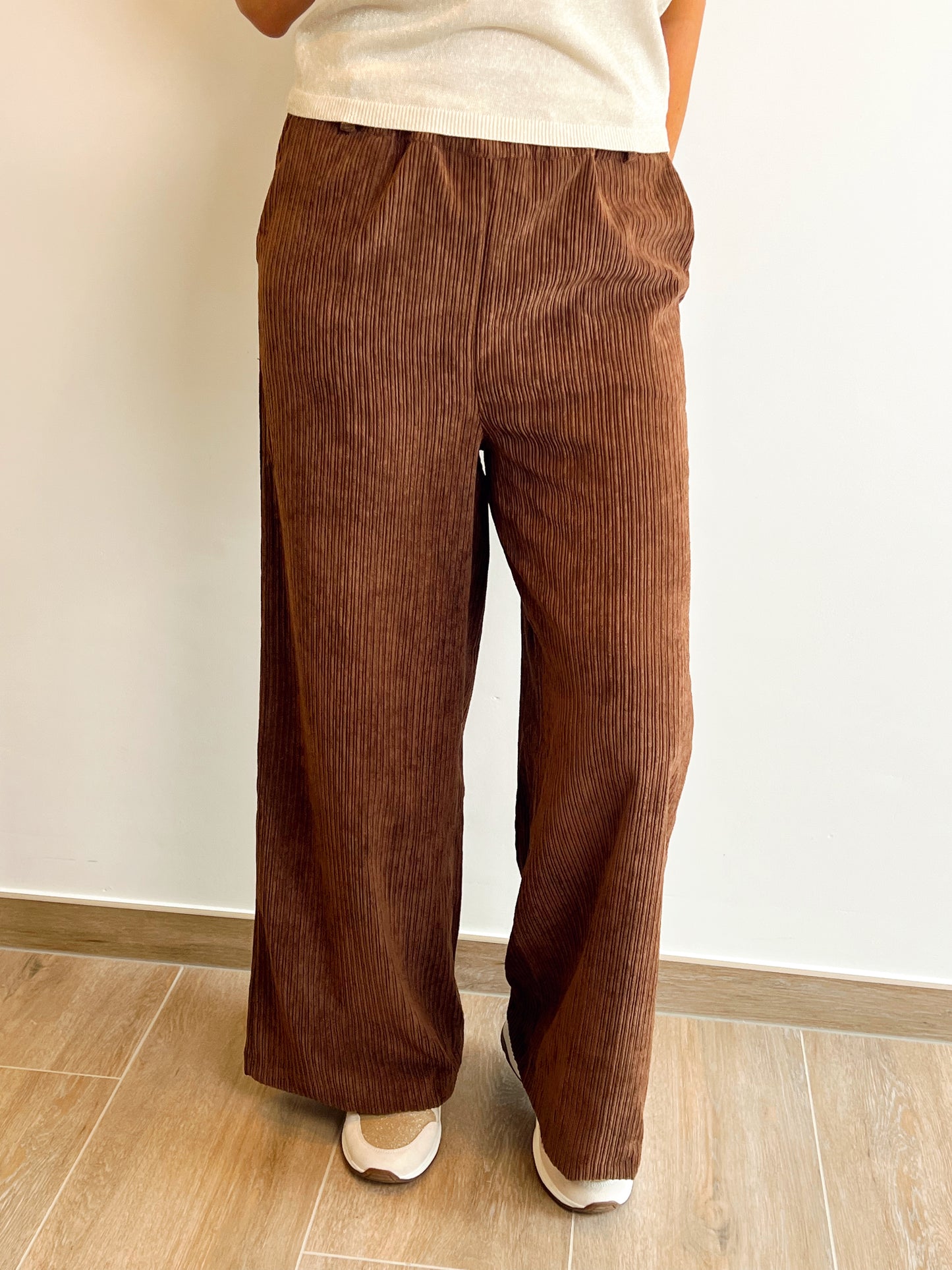 Velours Broek Bruin