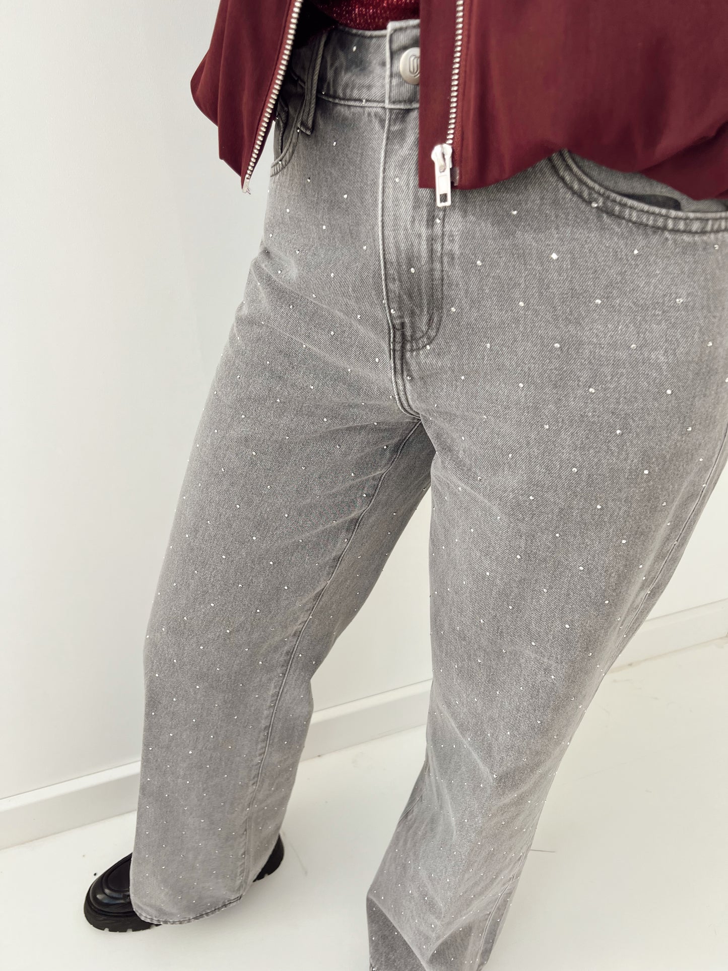 Alix Strass Jeans Grijs (Last one!)