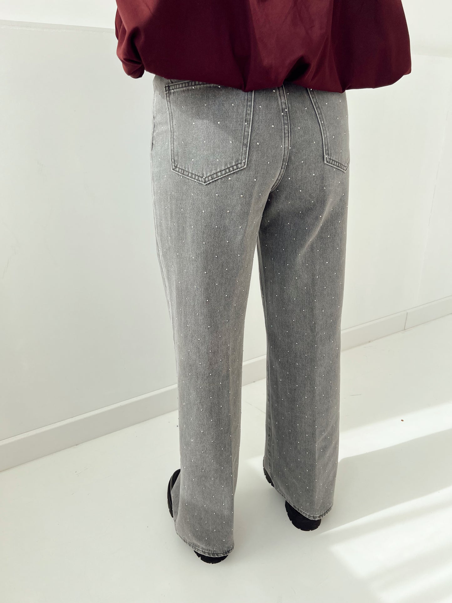 Alix Strass Jeans Grijs (Last one!)