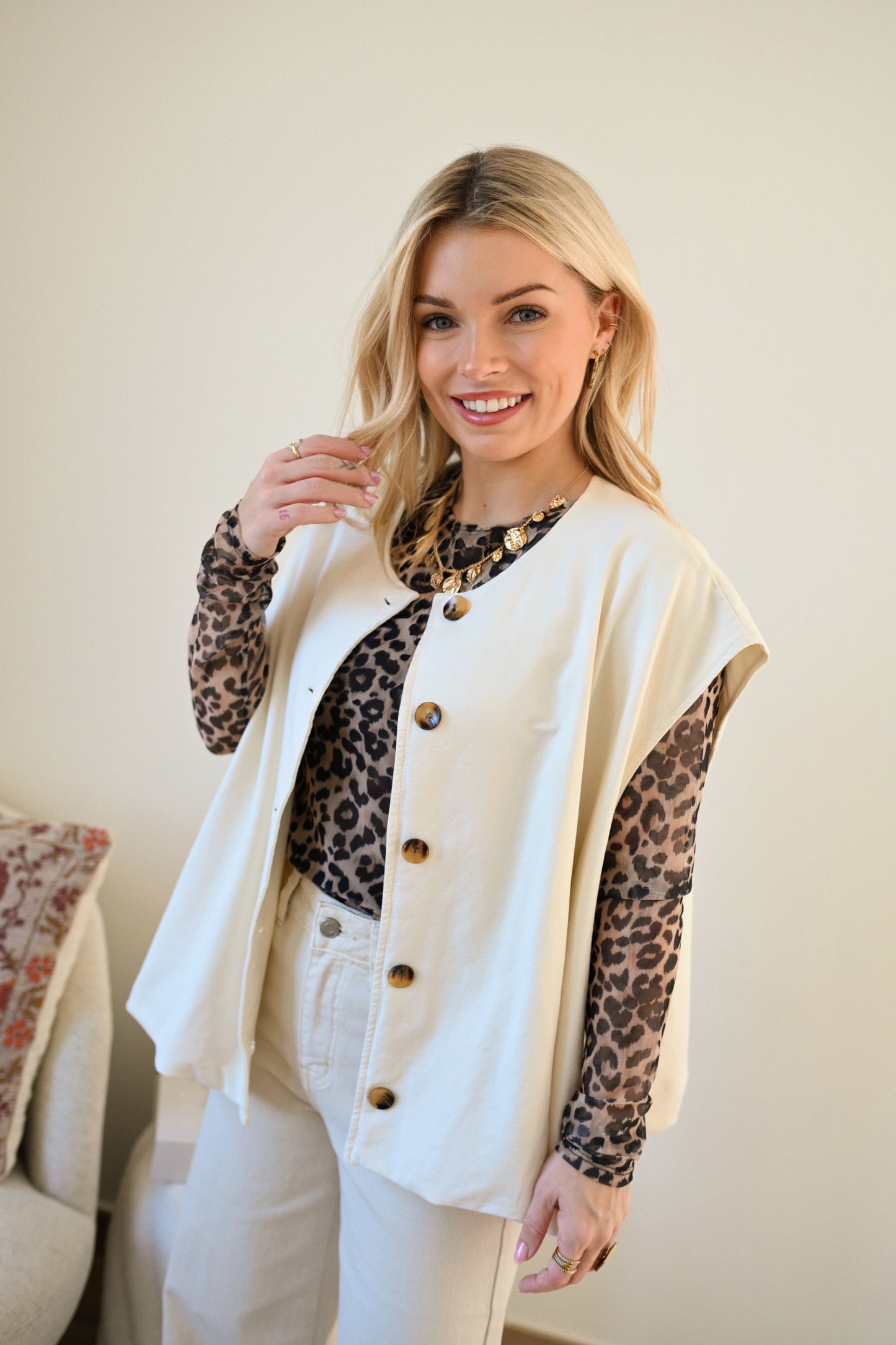 Balloon Gilet - Ecru